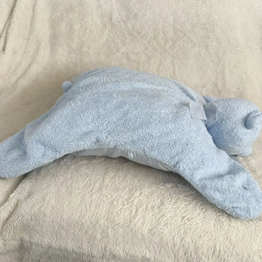 Baby Gund Sweekins Comfy Cozy Hideaways Blue Teddy Bear Satin Pillow Lovey Zip